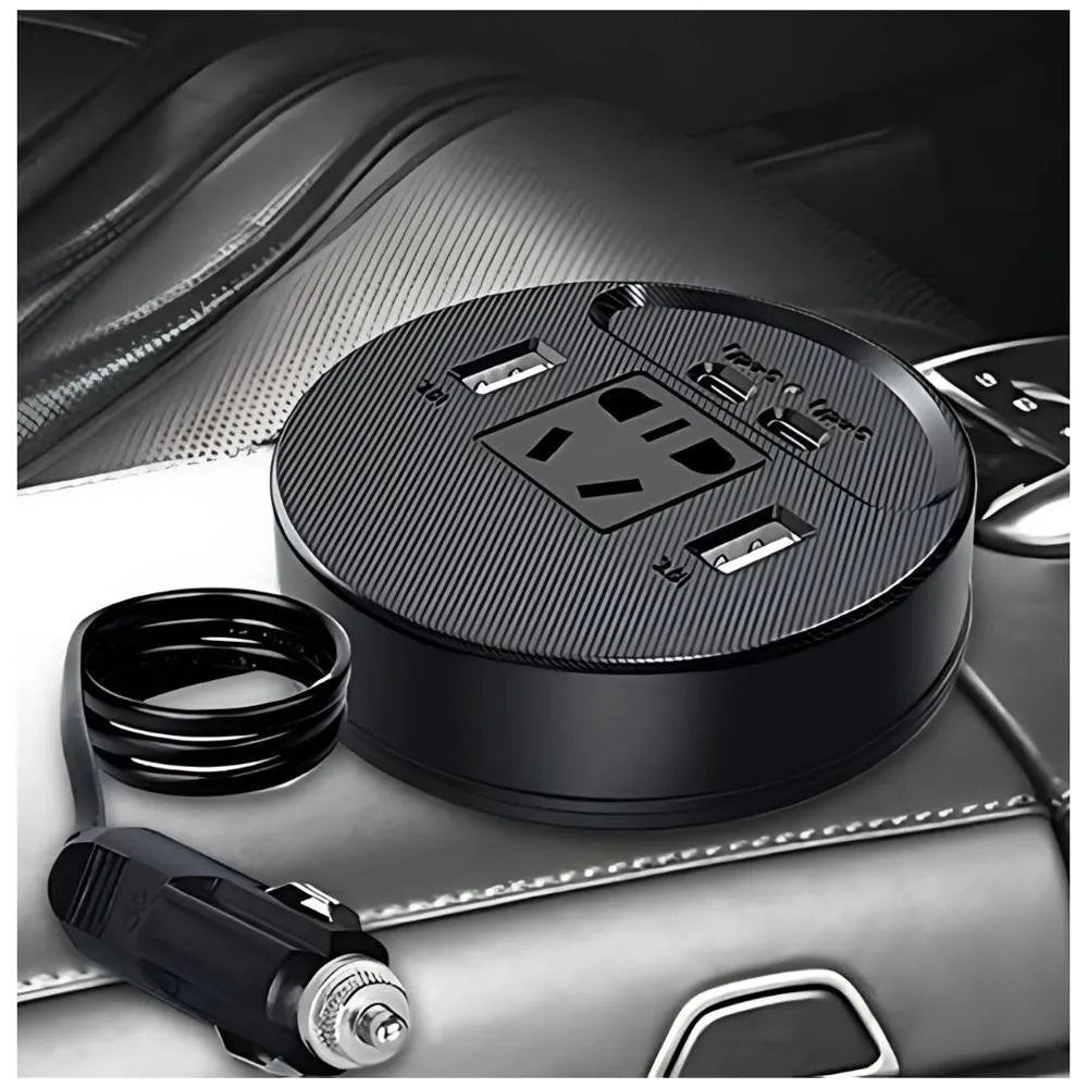 🔋 Convertidor de Corriente para Auto 12V a 220V 150W | Inversor con 2 Puertos USB de Carga Rápida